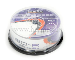 BD-R. Ietilpba 25GB. Ieraksta trums 6x. Iepakojum 25 gab.
